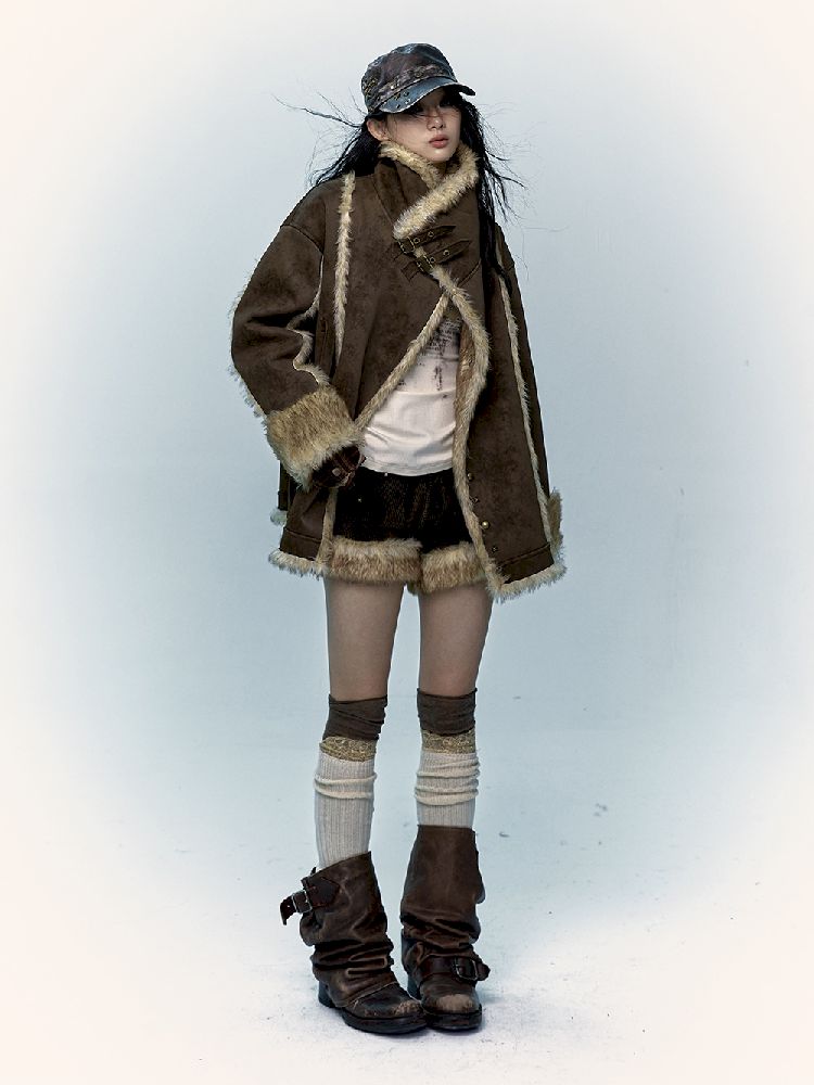 PUNK LAZY LOOSE FUR COAT [S0000011220]