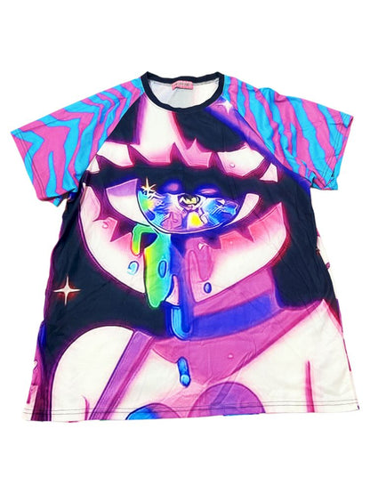 Cartoon Print Short Sleeve T-Shirt【s0000013732】