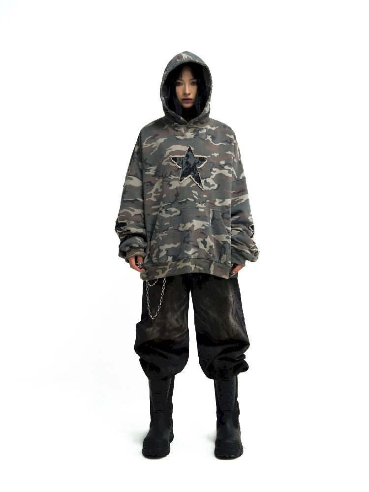 Camouflage Hooded Sweatshirt【s0000011694】