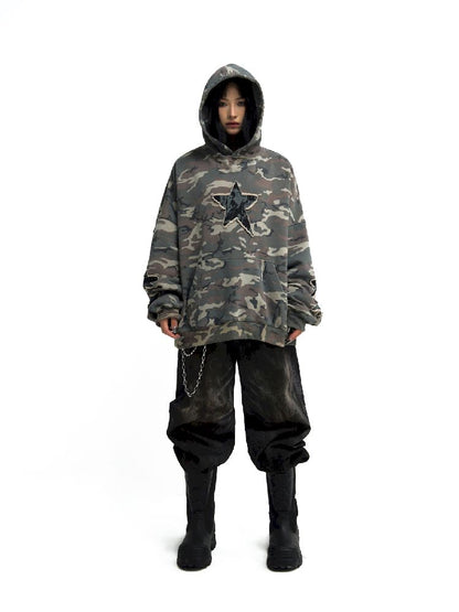 Camouflage Hooded Sweatshirt【s0000011694】