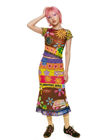 Dopamine American Vintage Mesh Mermaid Dress【s0000017632】