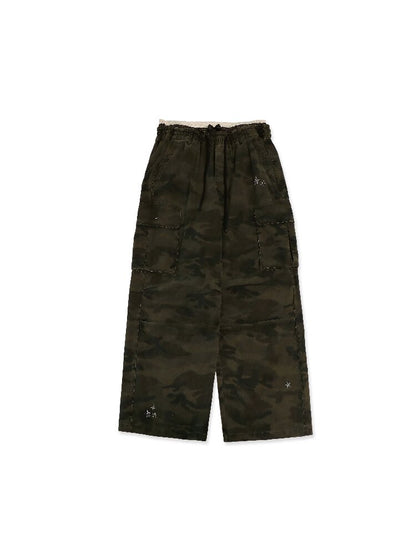 Star Rhinestone Camo Work Pants【s0000017908】