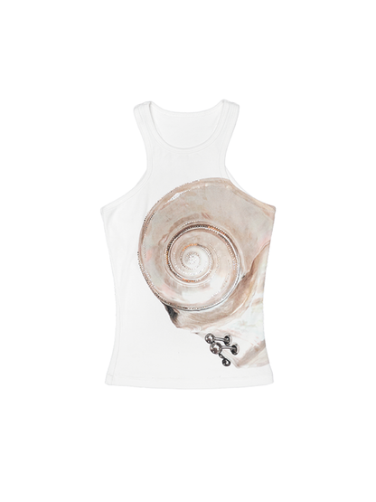 Floral Printing Hot Rhinestone Work Vest【s0000012406】