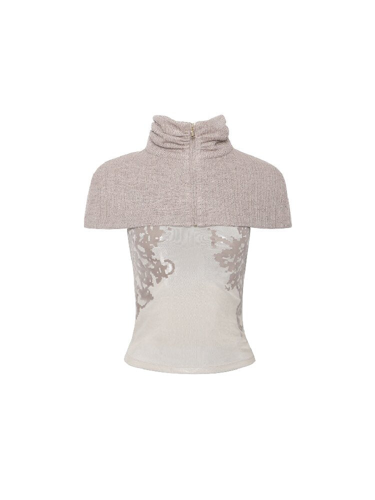 Detachable Knitted Mesh Shawl Vest【s0000016674】