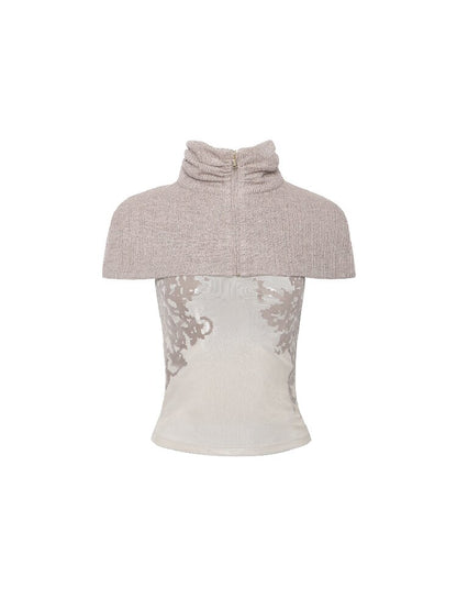 Detachable Knitted Mesh Shawl Vest【s0000016674】