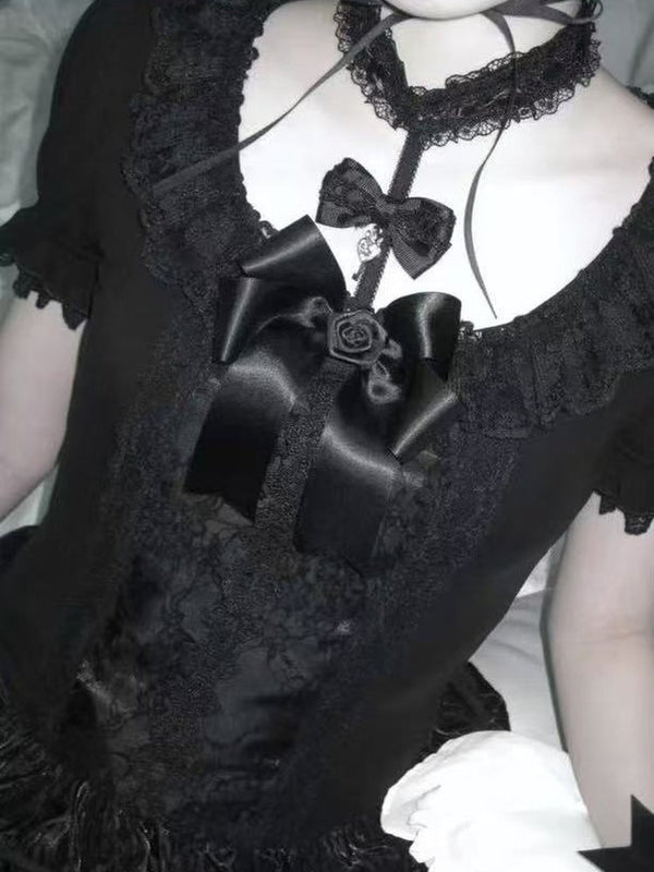 Bow Integrated Collar Choker【s0000016394】