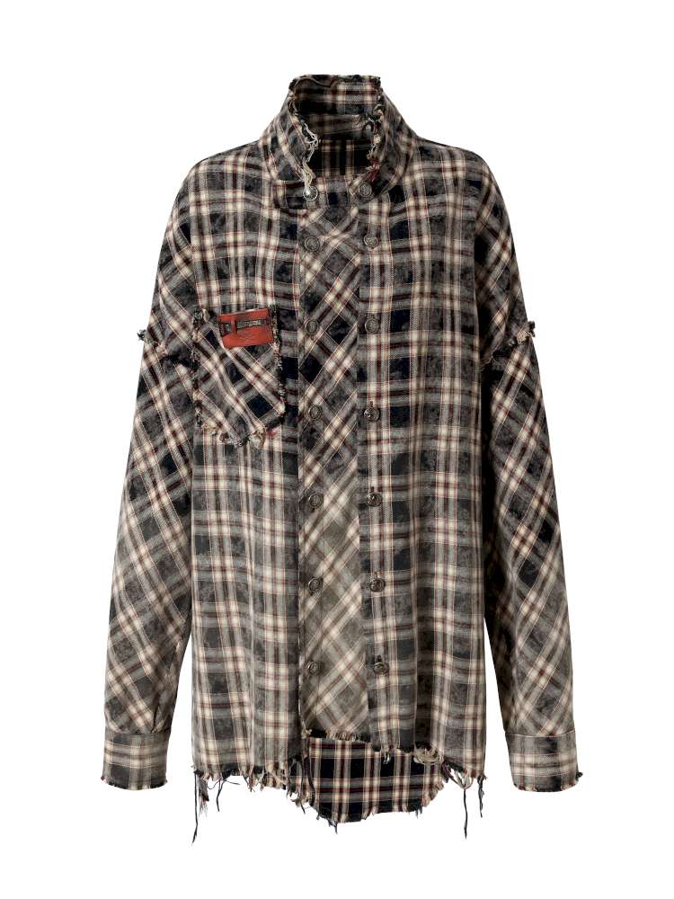 Rock Rebel Punk Check Shirt Jacket【s0000014656】