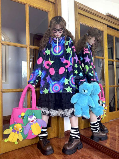 Loose Thin Pile Long Sleeve Top【s0000014630】