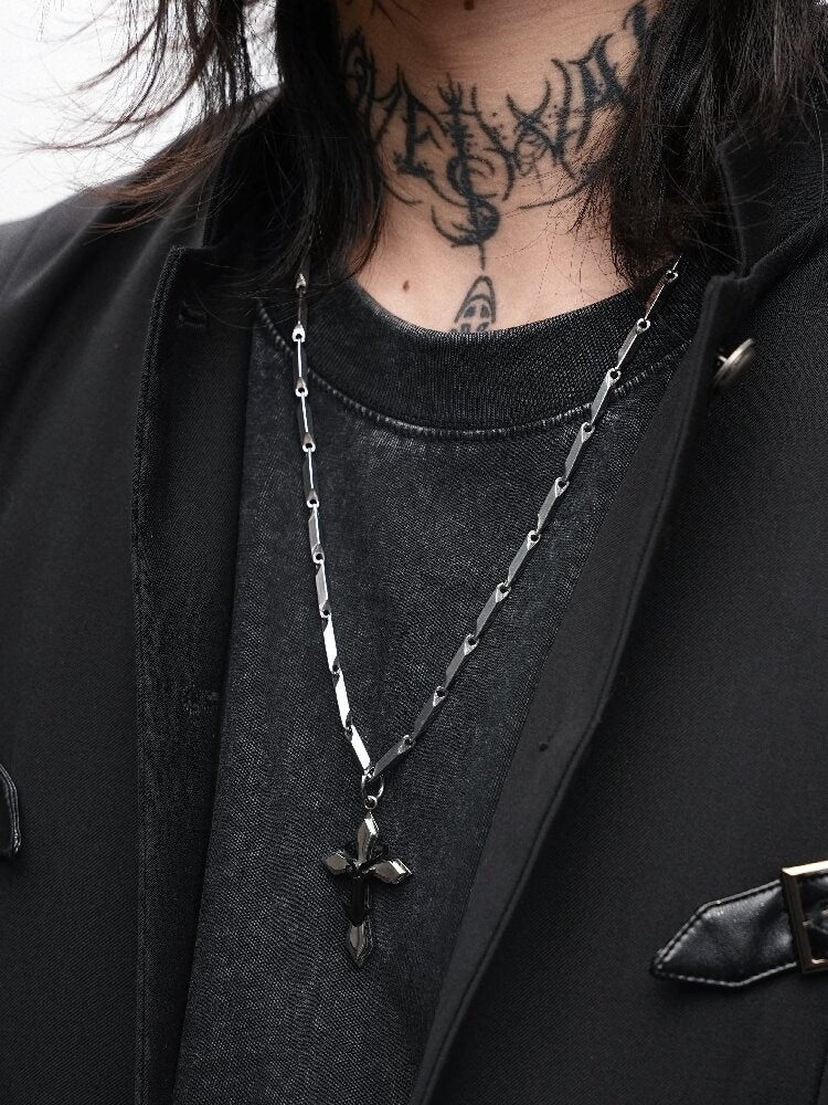Versatile Cross Titanium Necklace【s0000018986】