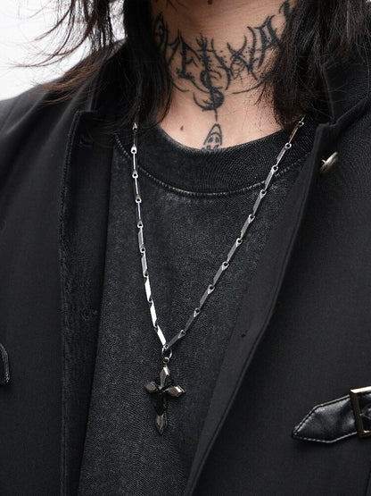 Versatile Cross Titanium Necklace【s0000018986】