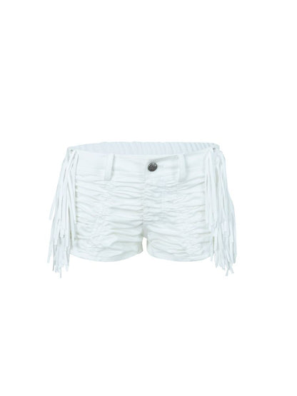 Micro-Stretch Fabric Low-Waist Shorts【s0000012704】