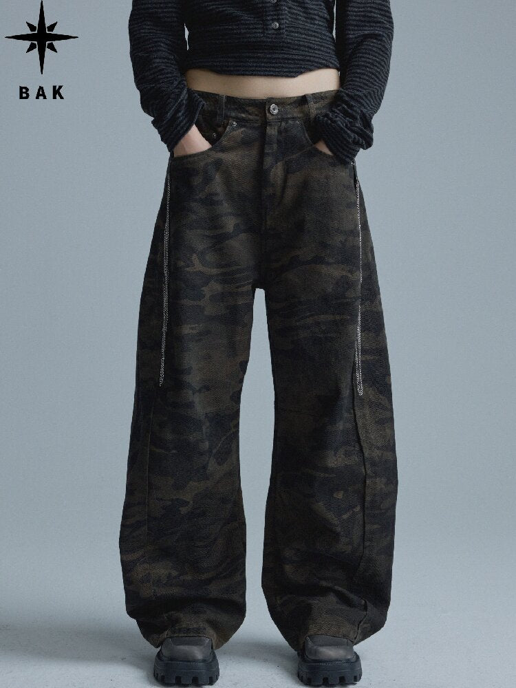 Vintage Distressed Camo Pants【s0000018556】