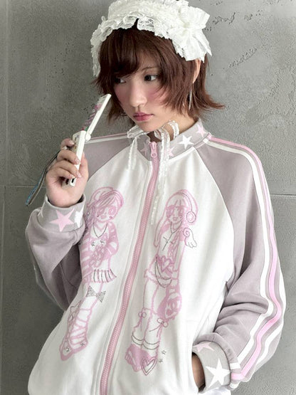 Stand-Up Collar Sportswear Hoodie Jacket【s0000014448】