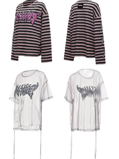 Authentic Two-Piece Striped T-Shirt【s0000014009】