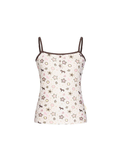 Star Polka Dot Contrasting Vest【s0000016387】