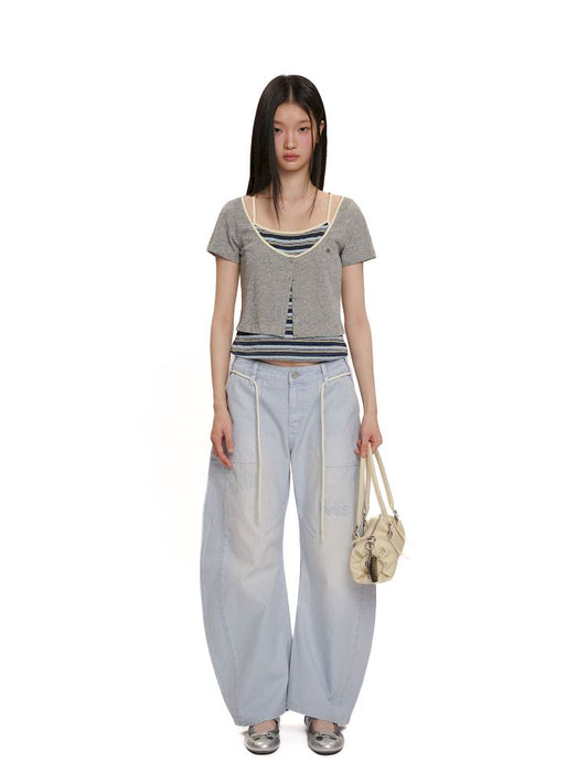 Short-sleeved cardigan slimming top【s0000012549】