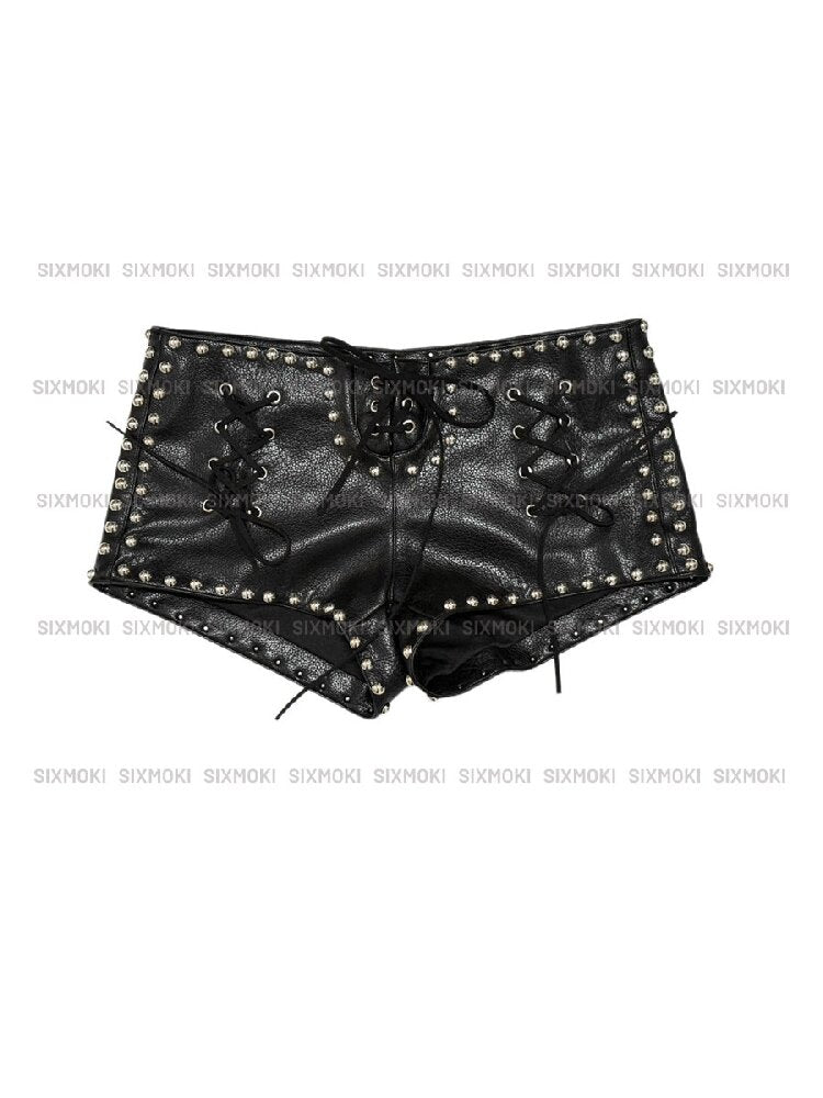Rivet Pebble Suede Work Shorts【s0000016947】