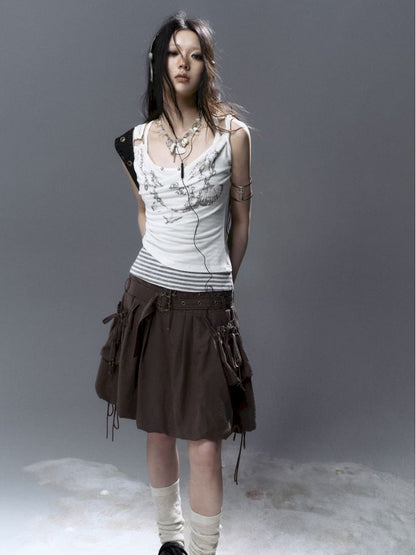 Striped Knit Cami Tank【s0000012628】