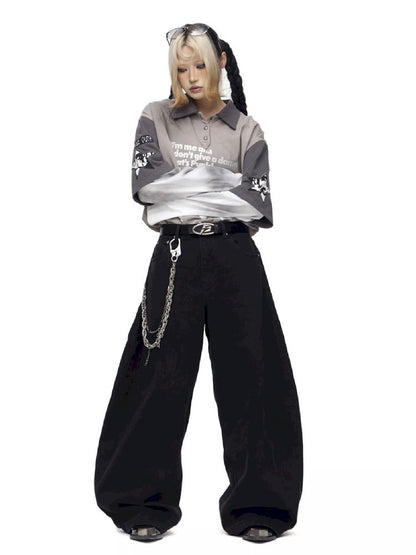 Fake Two Piece Spliced Long Sleeve T-Shirt【s0000011691】