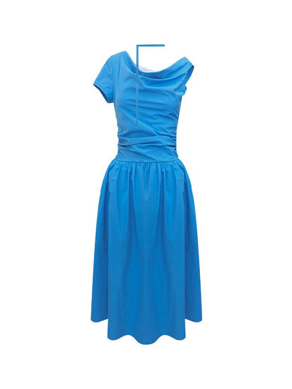 Retro Lazy Waist Cinching Long Dress【s0000017310】