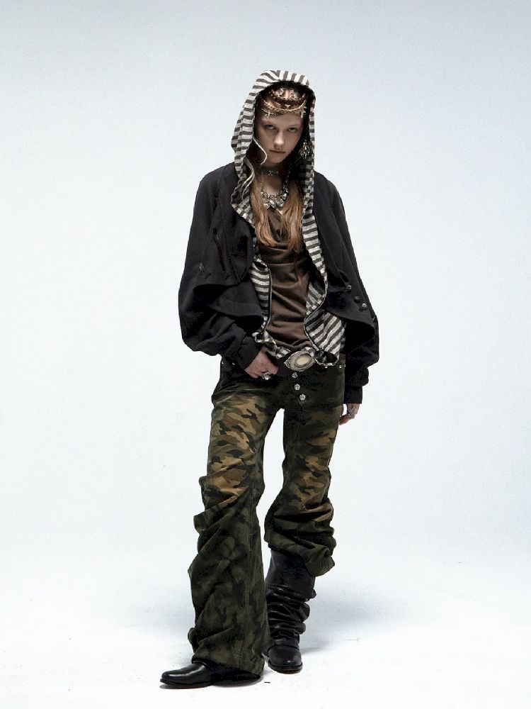 Lapel Sailor Pirate Style Sweatshirt Jacket【s0000011839】