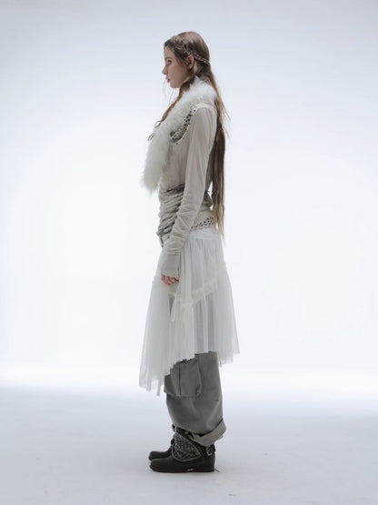 Tulle Pleated Tiered Layered Skirt【s0000013907】