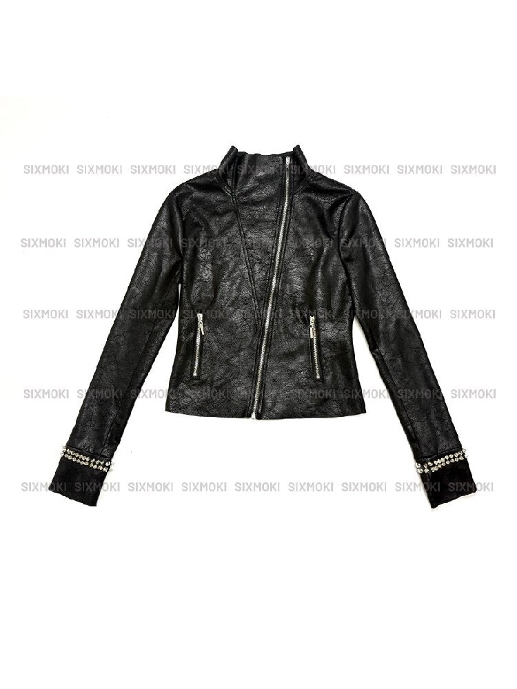 Suede Cracked Rivet Jacket【s0000016945】