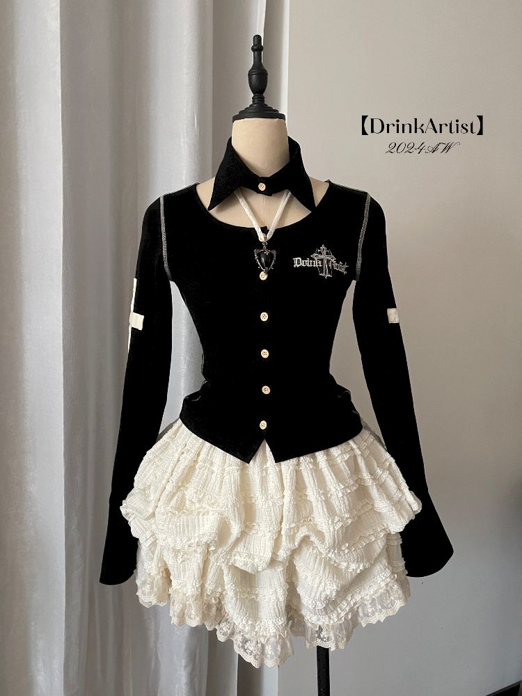 Cinching Short Cardigan T-Shir【s0000011343】