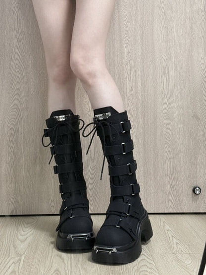 Gothic Nameplate Platform Boots【s0000016371】