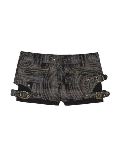 Faux Two-Piece Leggings Low-Rise Shorts【s0000014485】