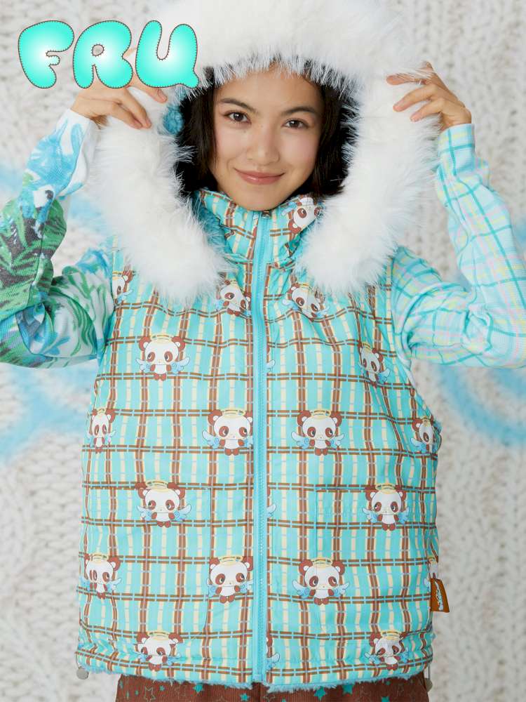 Reversible Panda Print Cotton Vest【s0000015108】