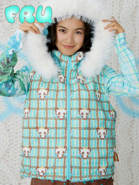 Reversible Panda Print Cotton Vest【s0000015108】