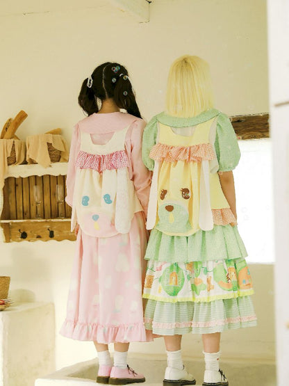 Patchwork Lolita Cake Halter Dress【s0000010460】