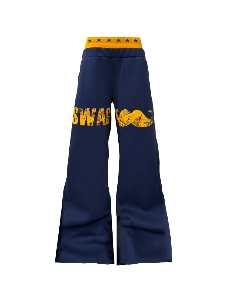 Mustache Waist Silhouette Sweatpants【s0000018272】
