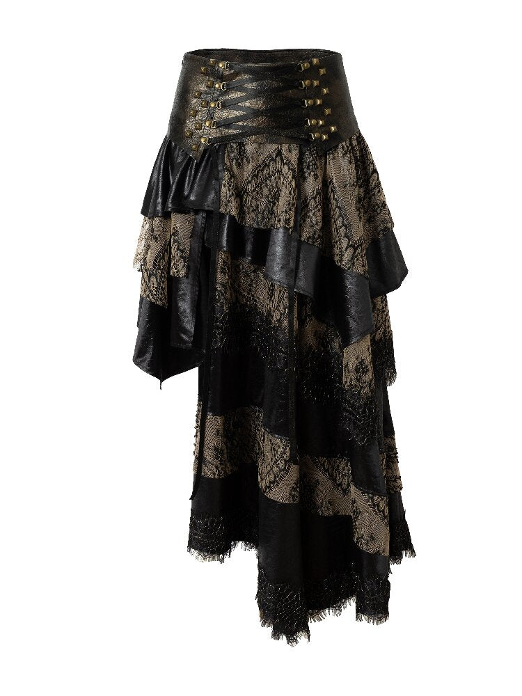 Lace Patchwork Irregular Skirt【s0000015935】