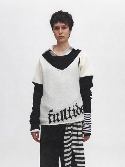 Graffiti Coat Loose Sweater【s0000011628】