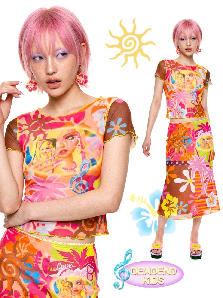 Summer Island Fitted Mermaid Dress【s0000017517】