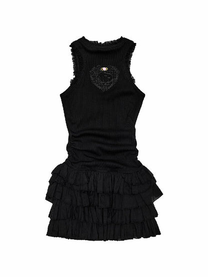 Lace Cloth Cake Vest Dress【s0000016925】