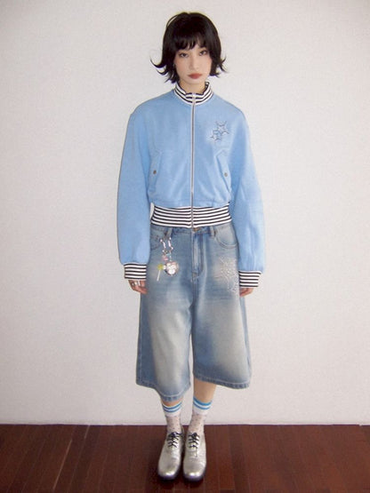 Starfish Hot Rhinestone Sweatshirt Jacket【s0000012278】
