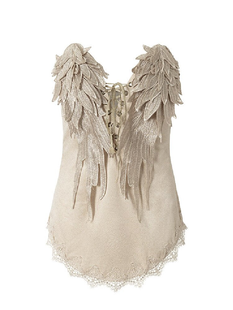 Vintage Court Wing Embroidered Top【s0000017859】