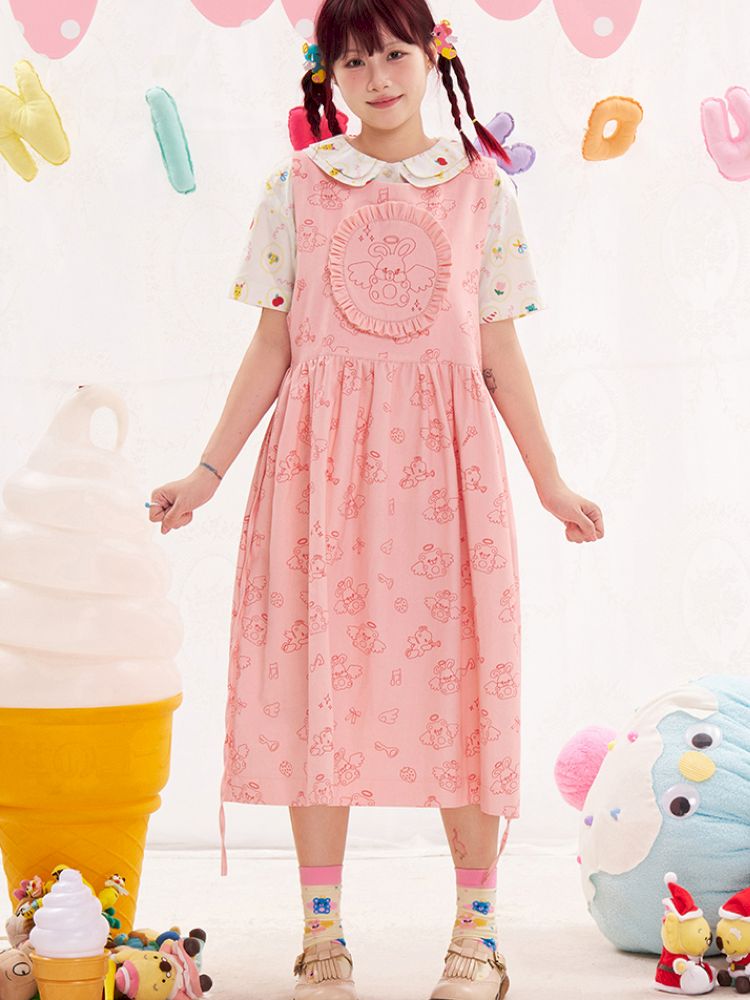 Animal Angel Strappy Skirt Tank Top Skirt【s0000013191】