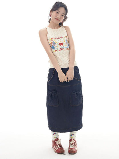 Angel Pattern Sleeveless Camisole Tank Top【s0000012007】