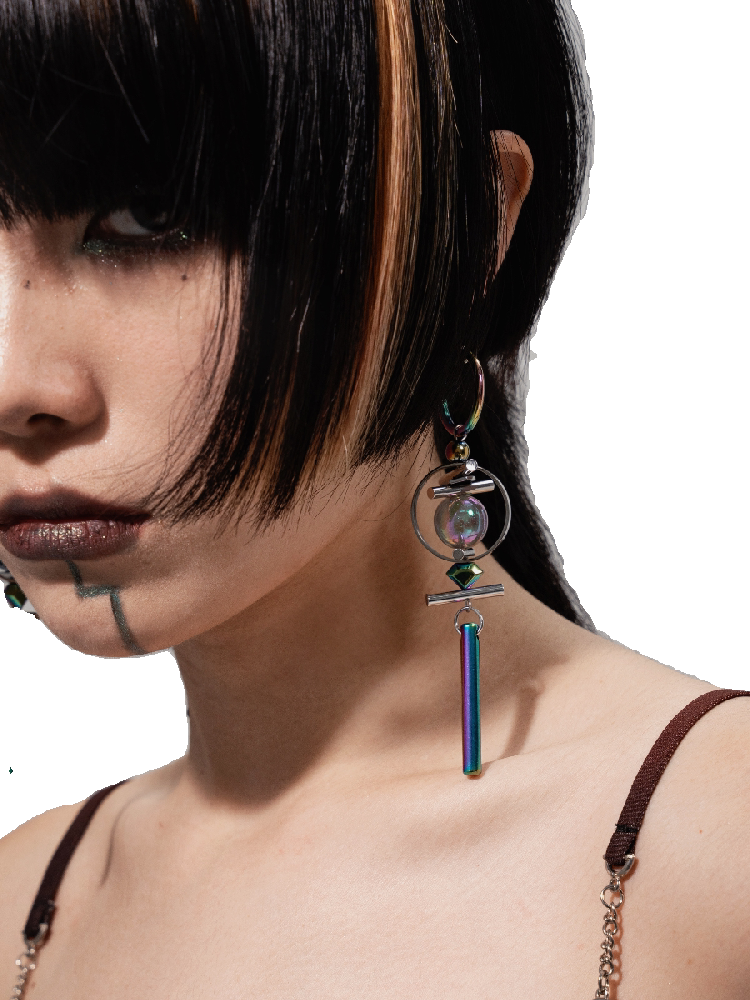 Futuristic Punk Deconstructed Earrings【s0000018817】