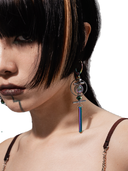Futuristic Punk Deconstructed Earrings【s0000018817】