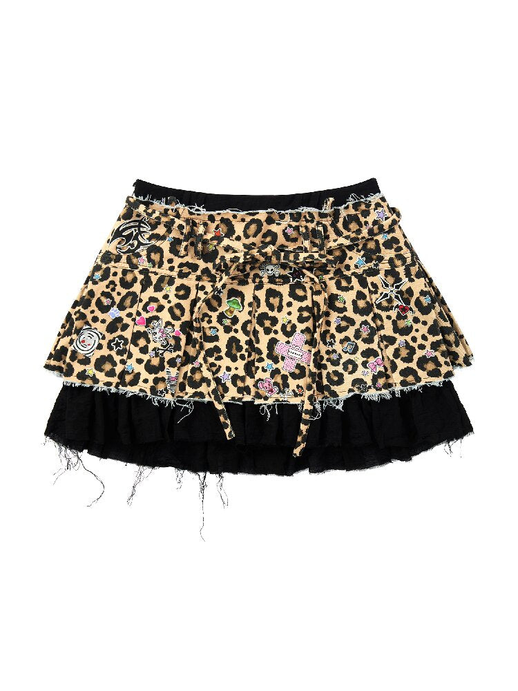 Faux Two Piece Pleated Skirt【s0000017846】