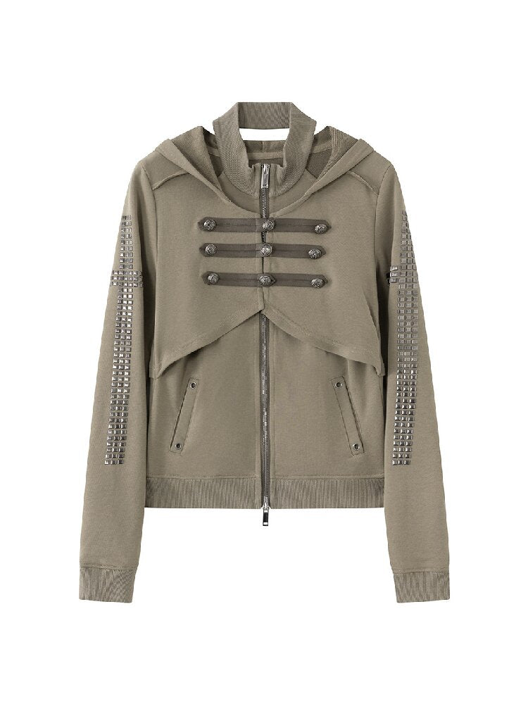 Metallic Napoleon Hooded Jacket【s0000018101】