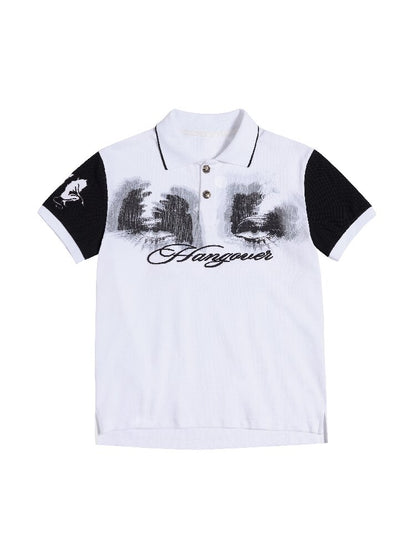 Vertigo Eye Print Polo Shirt【s0000016961】