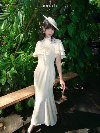 Vintage Lace Waist Mermaid Skirt【s0000016940】