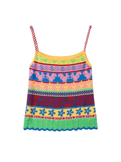 Fair Isle Knitted Suspender Dress【s0000017692】