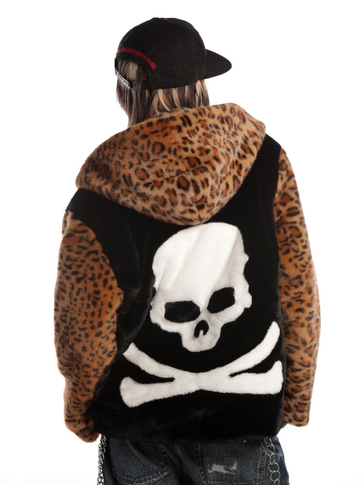 Dark Punk Leopard Skull Coat【s0000019280】